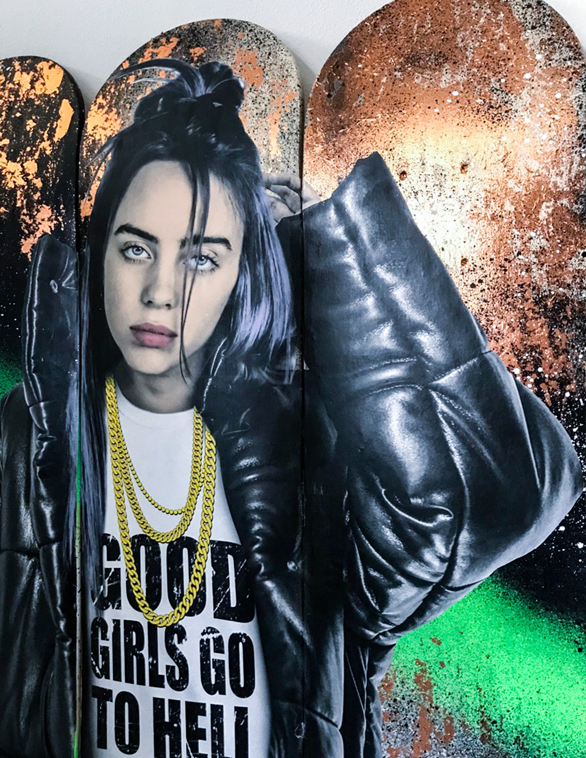 Billie Eilish Good girls go to hell skateboard decks by Mr Sly